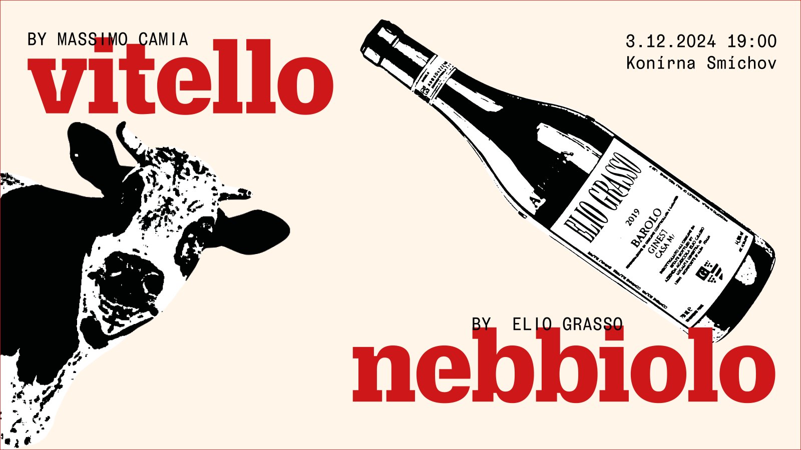 Tematická večeře Vitello & Nebbiolo, Massimo Camia, the italians..