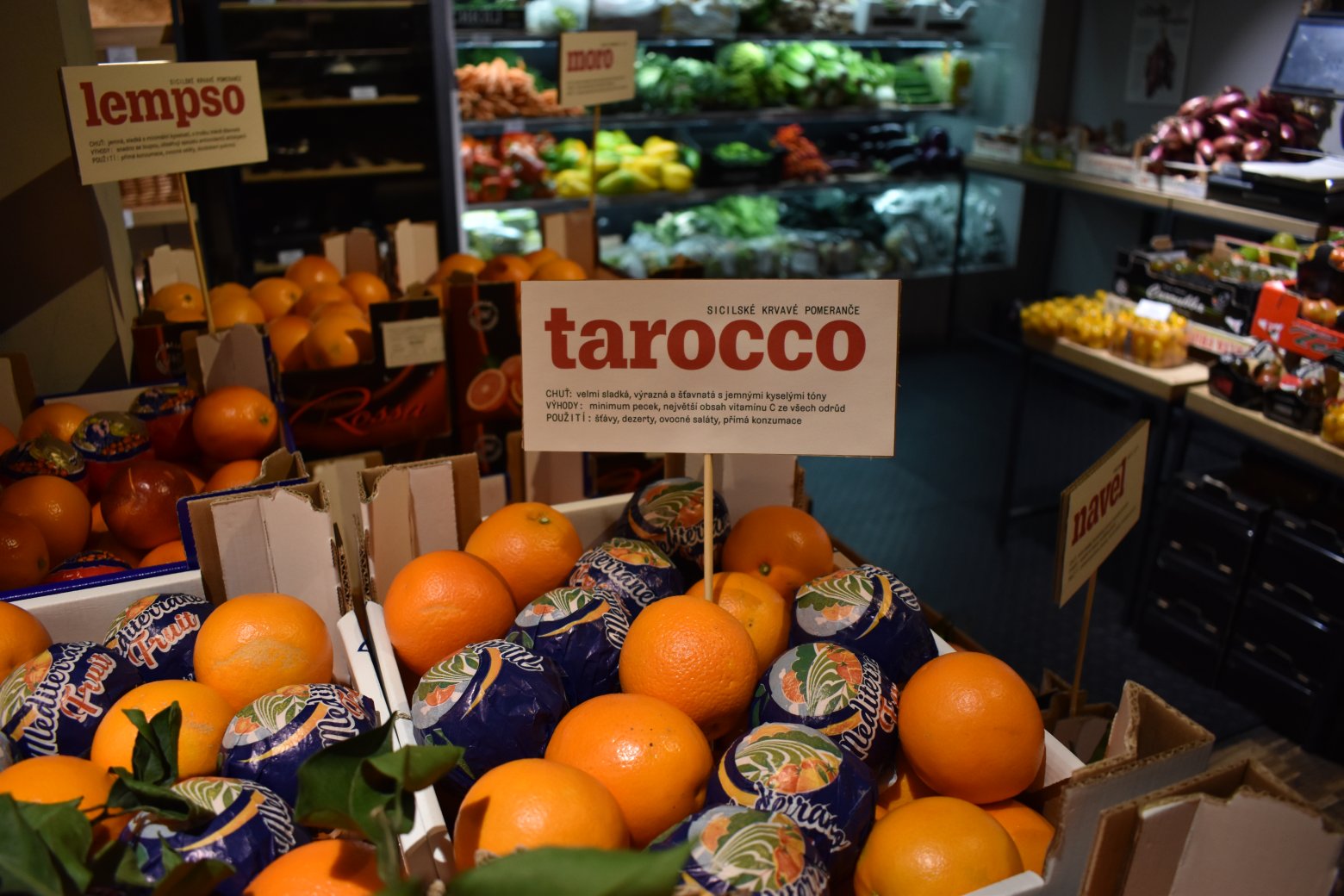 sicilské krvavé pomeranče Tarocco